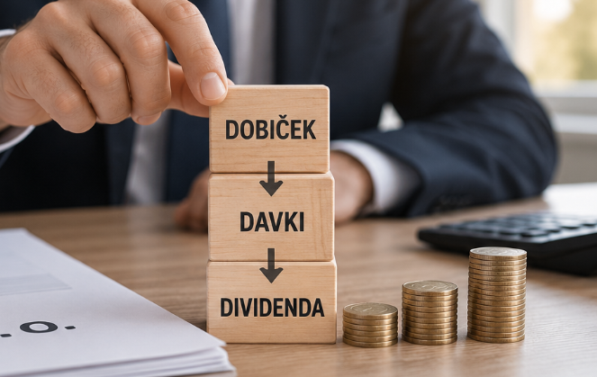 Dobiček, davki in dividenda – tri postavke, ki odločajo, koliko denarja na koncu ostane lastniku.; vir: Facebook