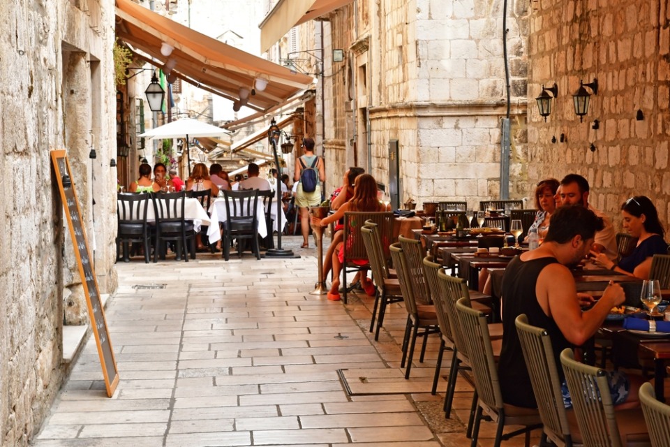 Restavracija v Dubrovniku.