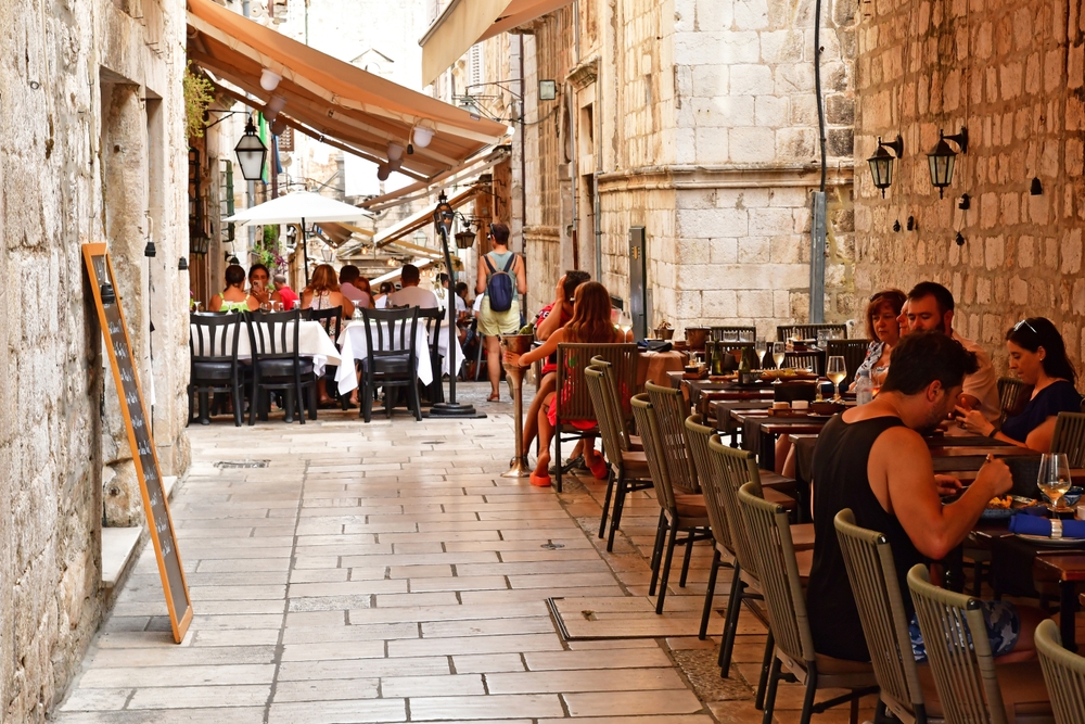 Restavracija v Dubrovniku.