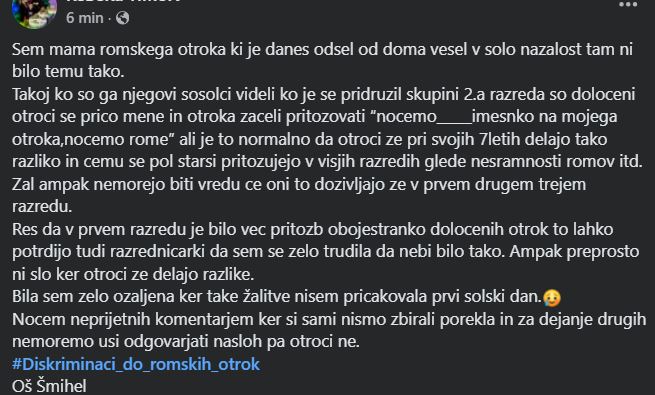 Malček vesel odšel v novomeško OŠ, nato pa šok: »Nočemo Romov«