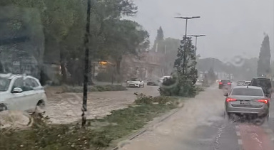 Alarm na Obali: Portorož zaliva voda, vremenske napovedi pa napovedujejo še veliko dežja (VIDEO)