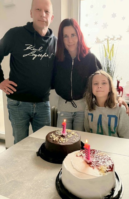 Lana Rozman Meglič s staršema Rosano in Ludvikom Megličem