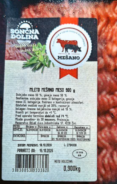 Mleto mešano meso