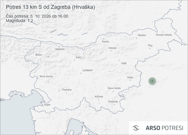 Ste občutili potres? Tla so se stresla tik ob slovenski meji, to pravi ARSO