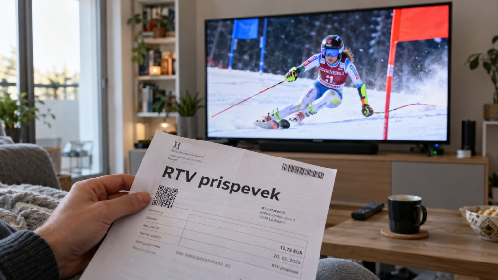 Je RTV začela prepričevati gledalce? Med smučanjem predvajali pomenljivo sporočilo: »Prenos ste omogočili z RTV-prispevkom« (VIDEO)