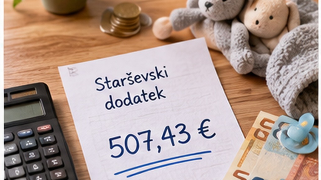 Izračun višine starševskega dodatka z evri in kalkulatorjem.
