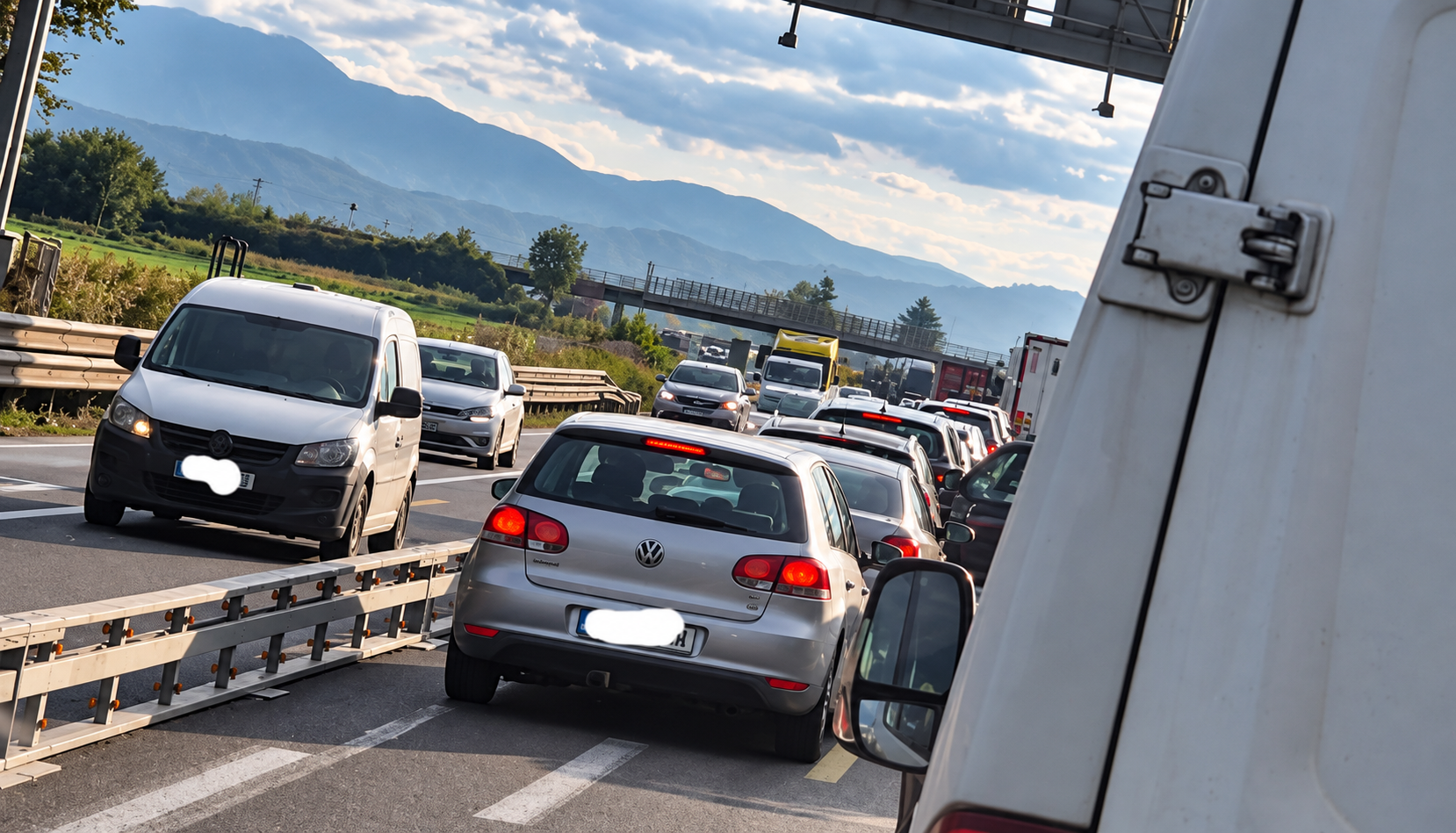 Nesreča na ljubljanski obvoznici: »Več ali manj stojimo, zamuda že 45 minut«